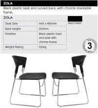 Zola Chair Range And Specifications